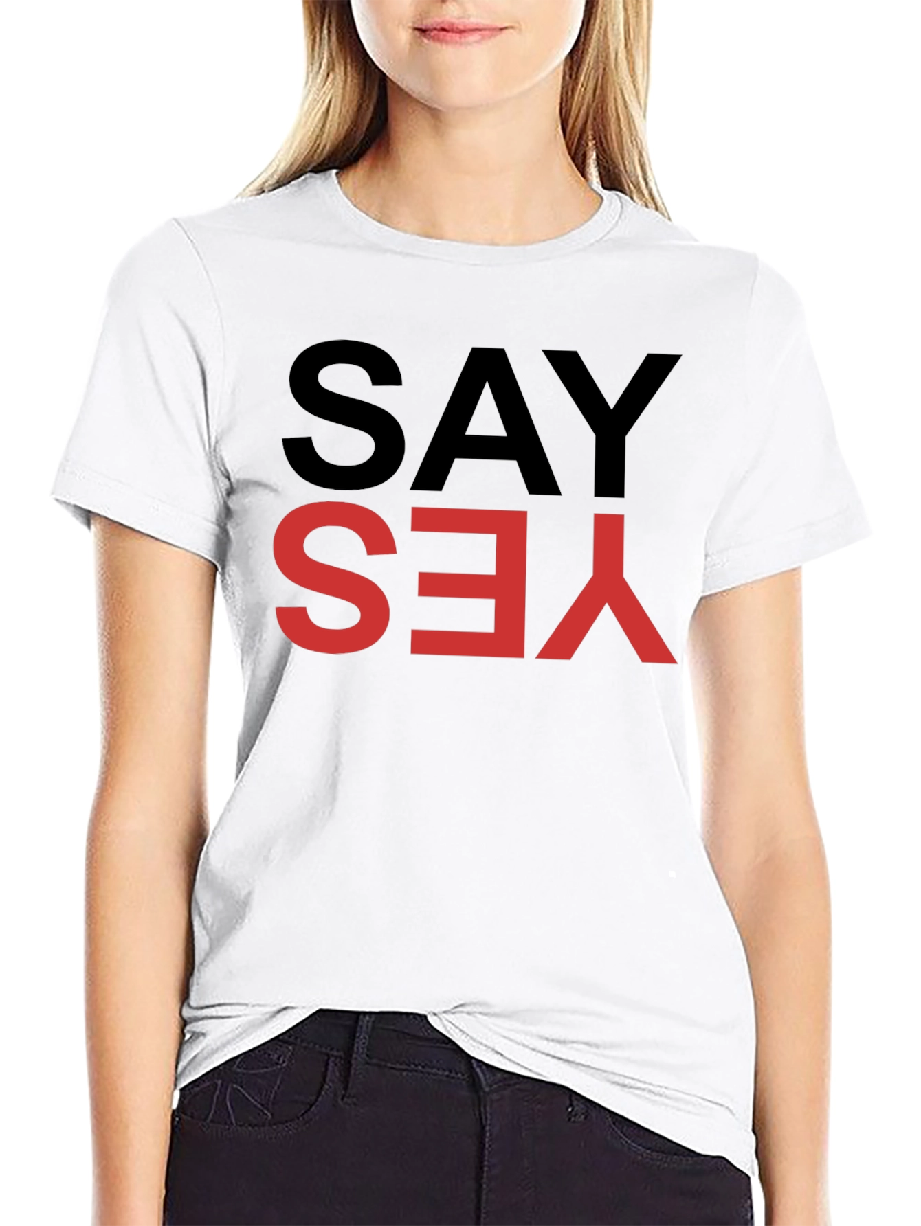 Say Yes Graphic Tee - Bold Statement Shirt