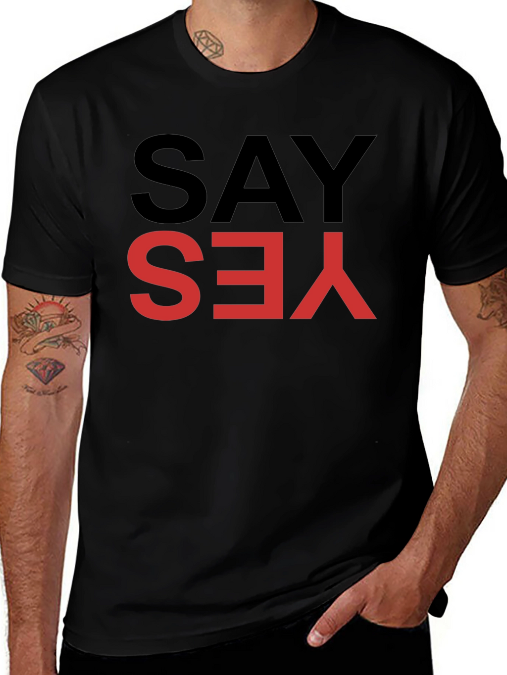 Say Yes Graphic Tee - Bold Statement Shirt