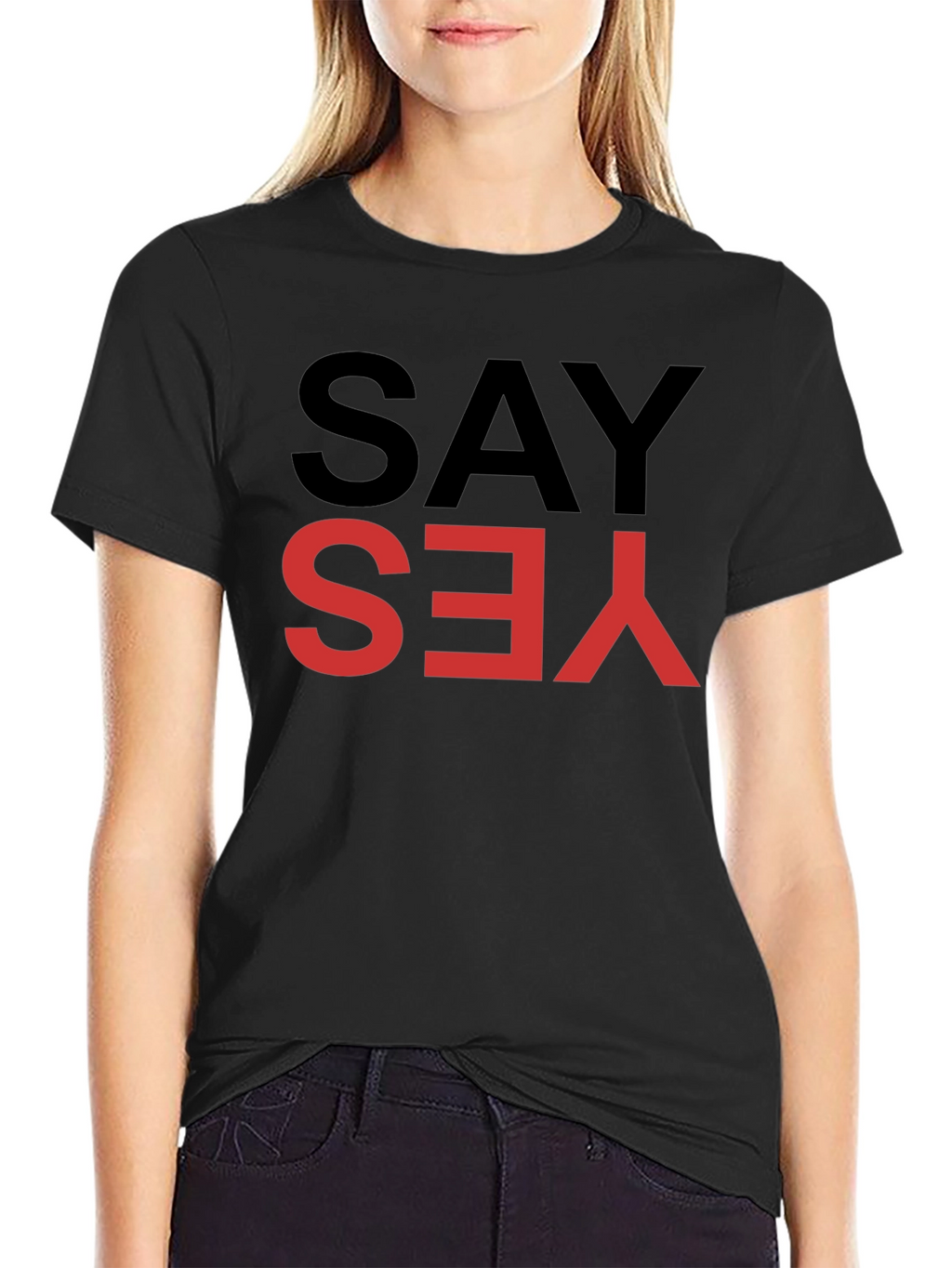 Say Yes Graphic Tee - Bold Statement Shirt
