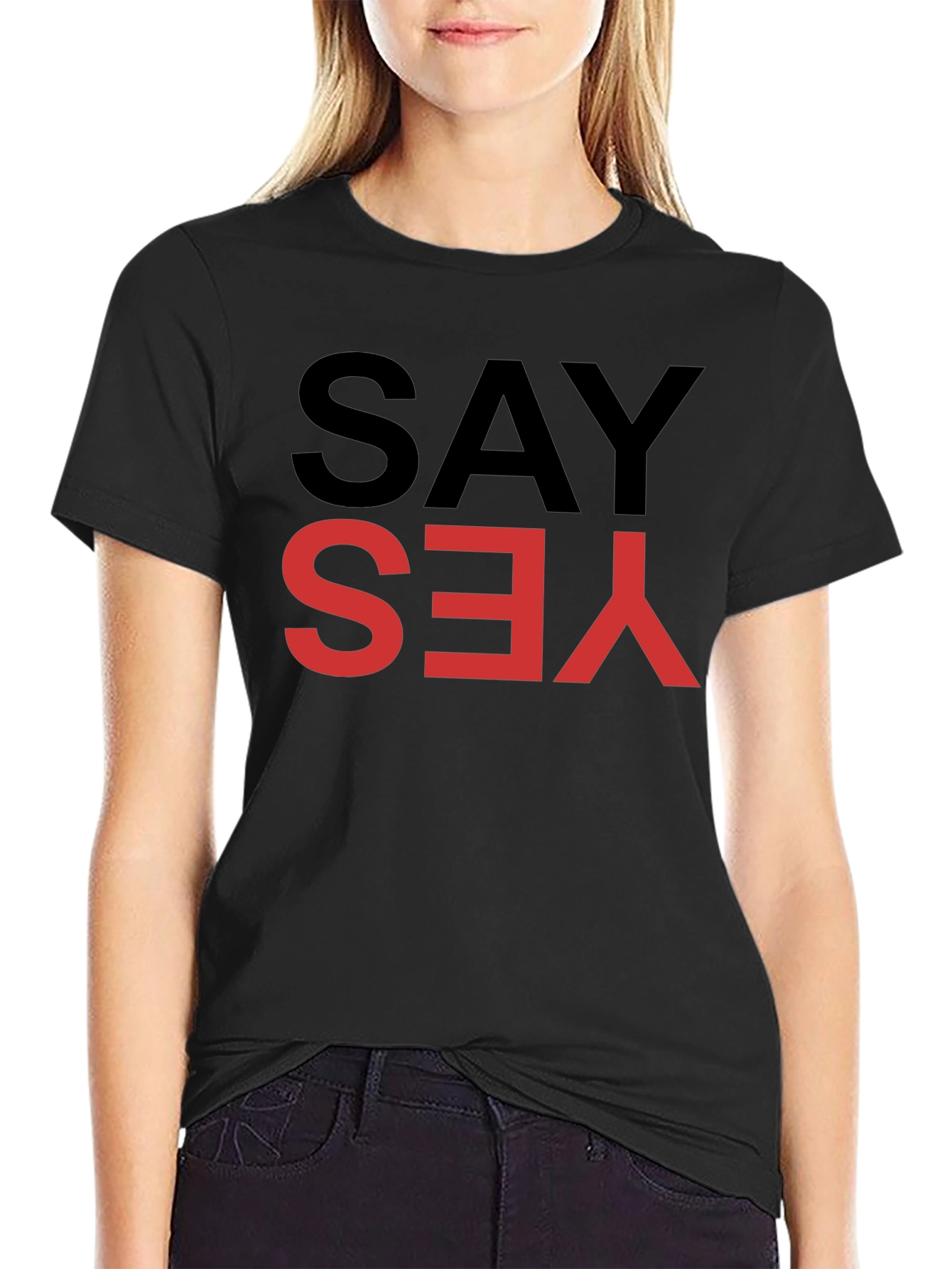 Say Yes Graphic Tee - Bold Statement Shirt