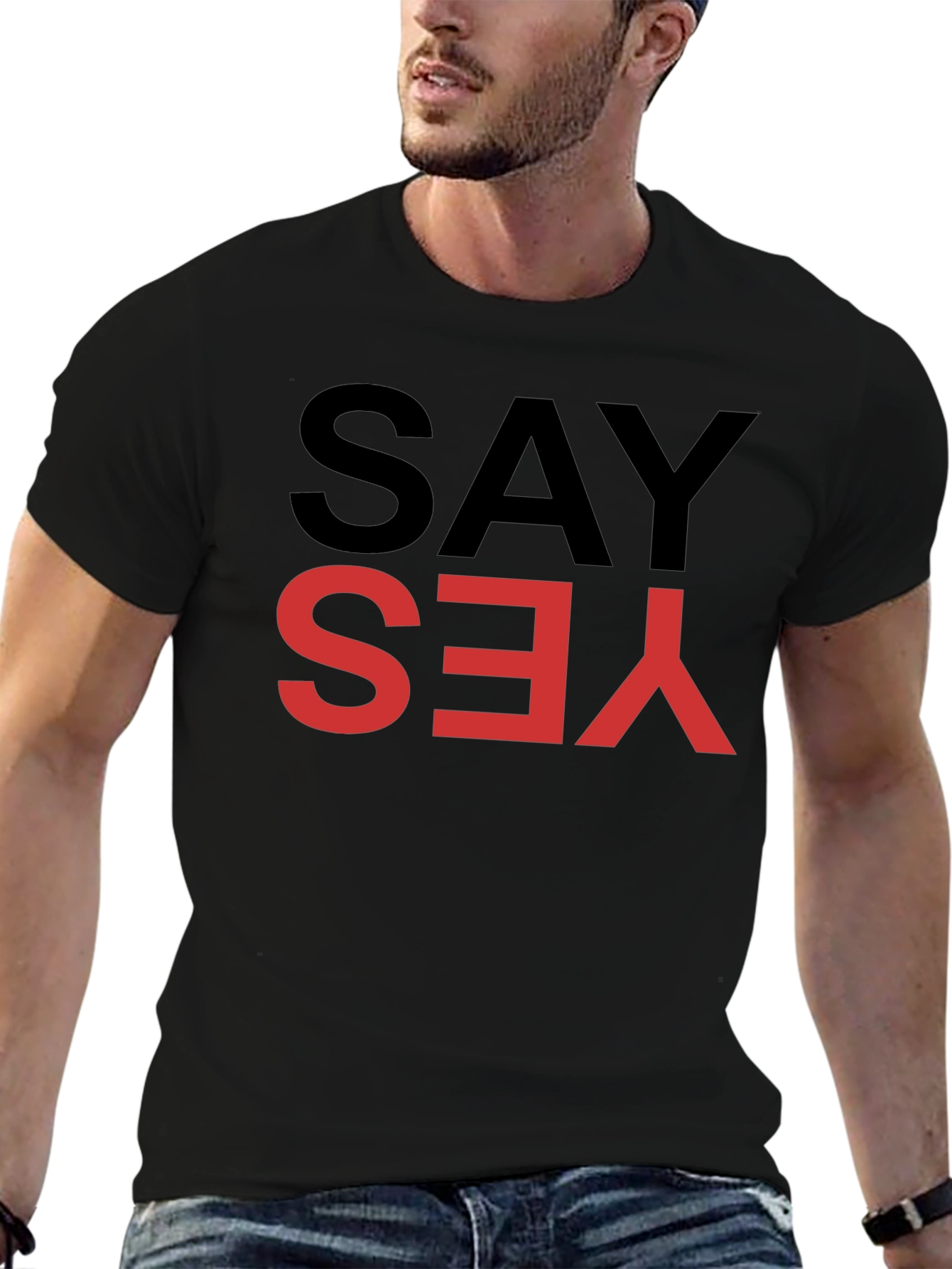 Say Yes Graphic Tee - Bold Statement Shirt