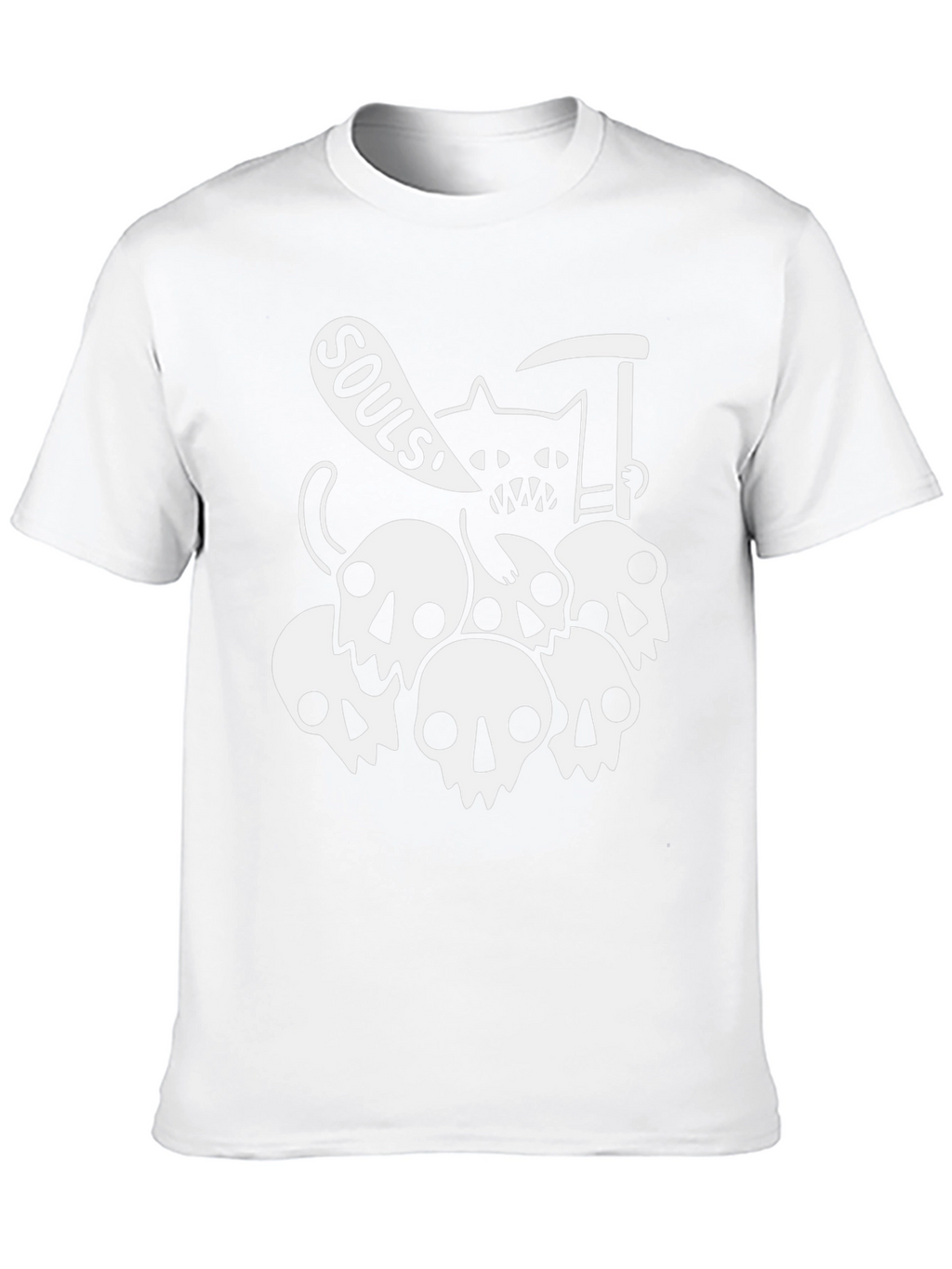 Grim Reaper Cat T-Shirt - Souls Design