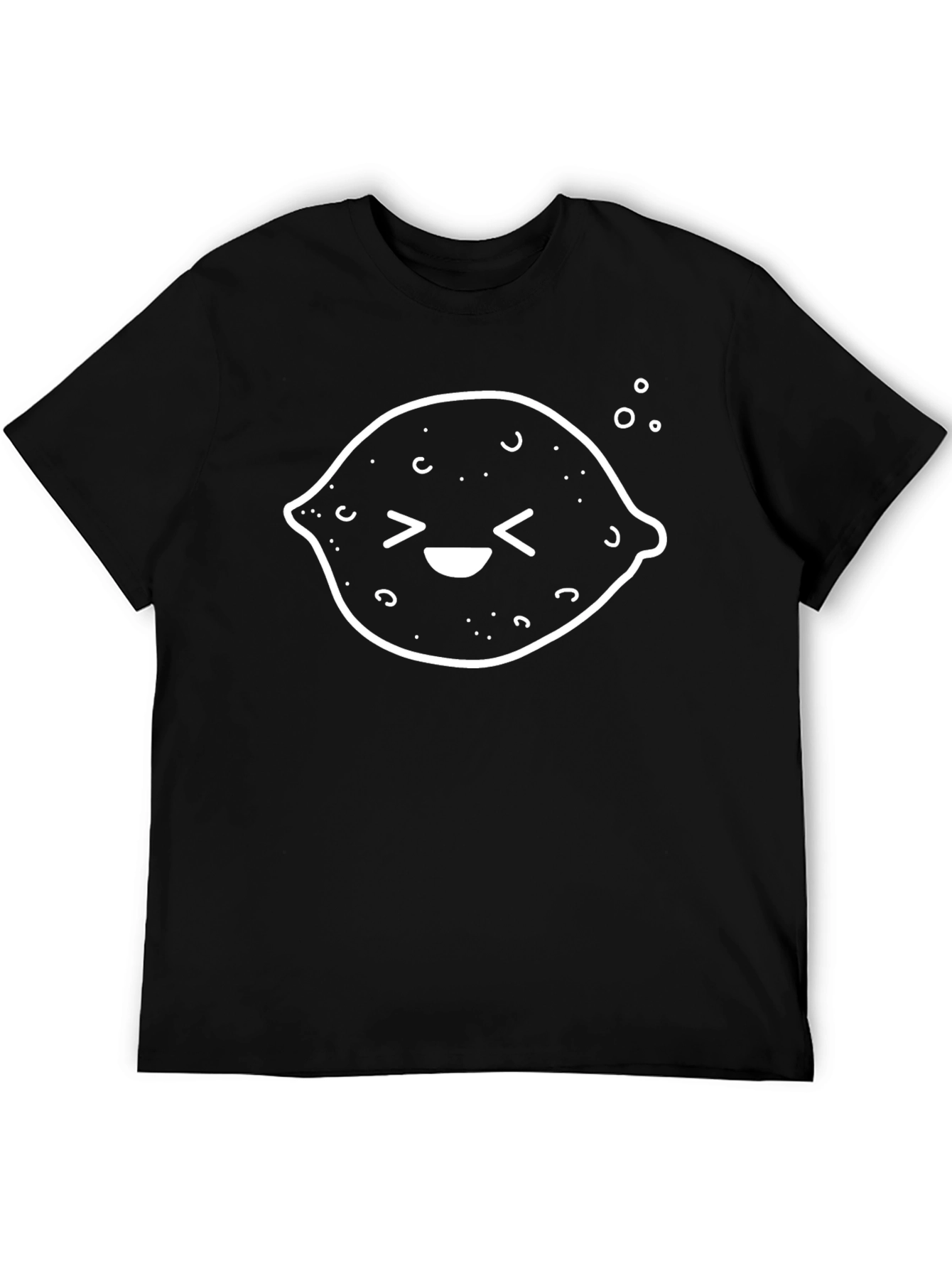 Cute Lemon Graphic T-Shirt - Black