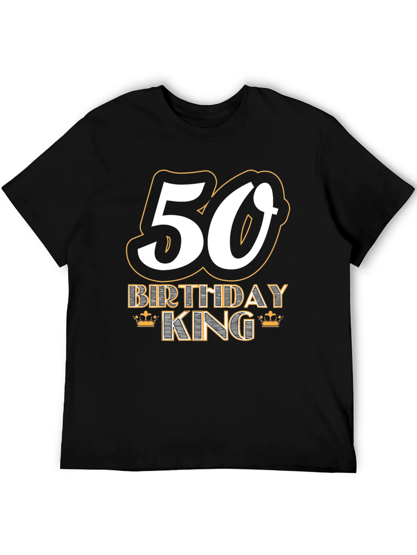 50th Birthday King T-Shirt - Black