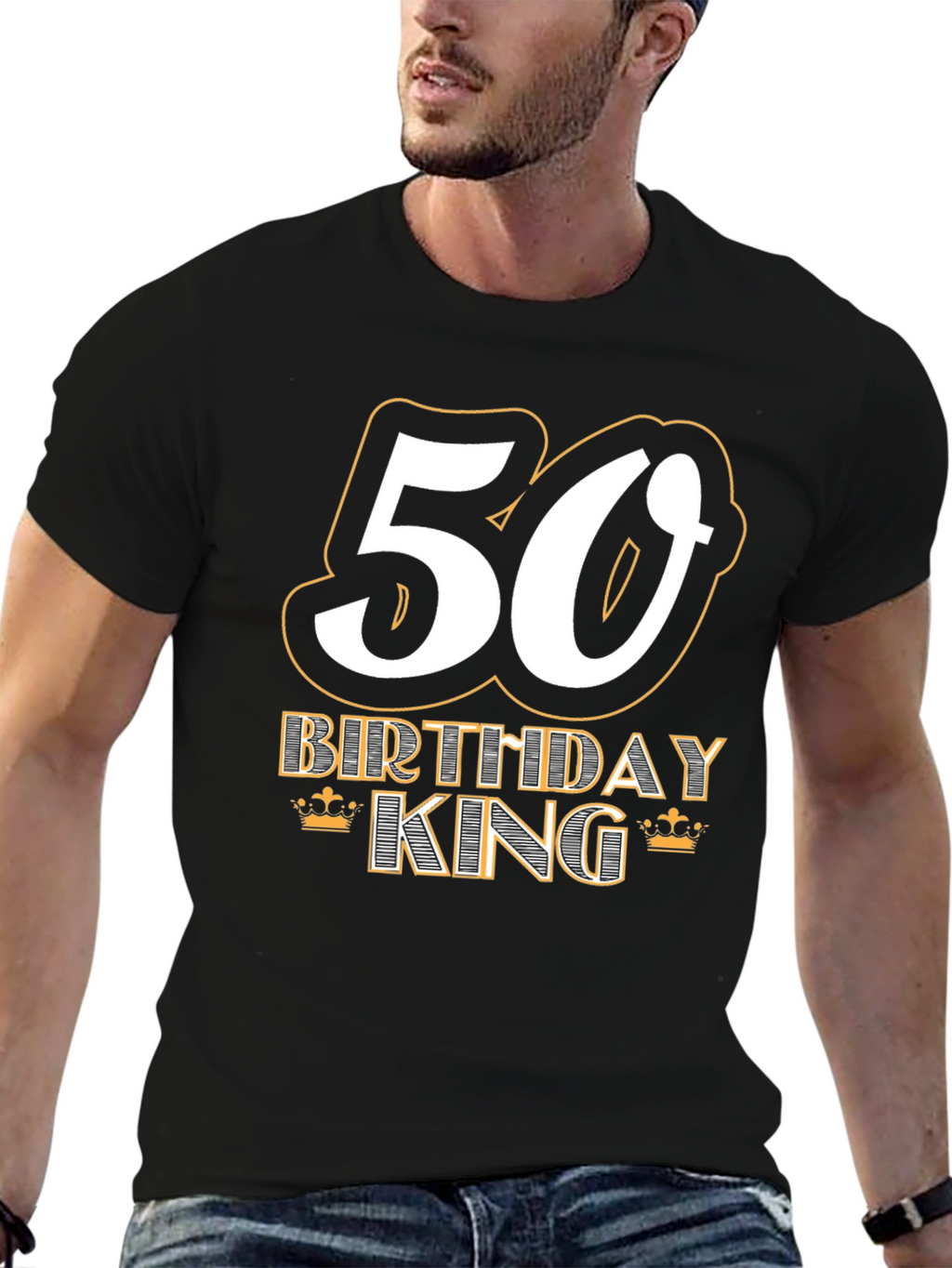 50th Birthday King T-Shirt - Black