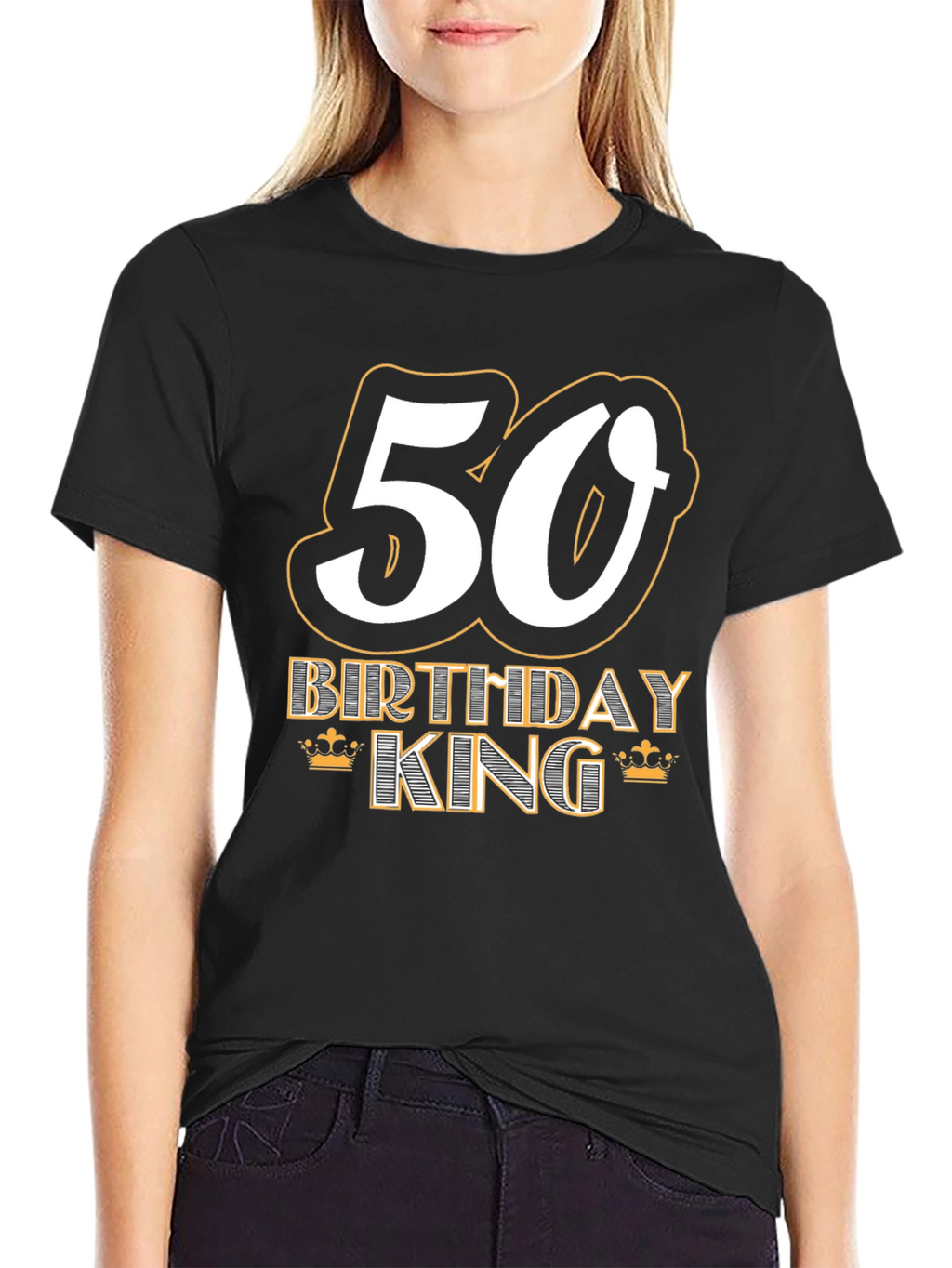 50th Birthday King T-Shirt - Black