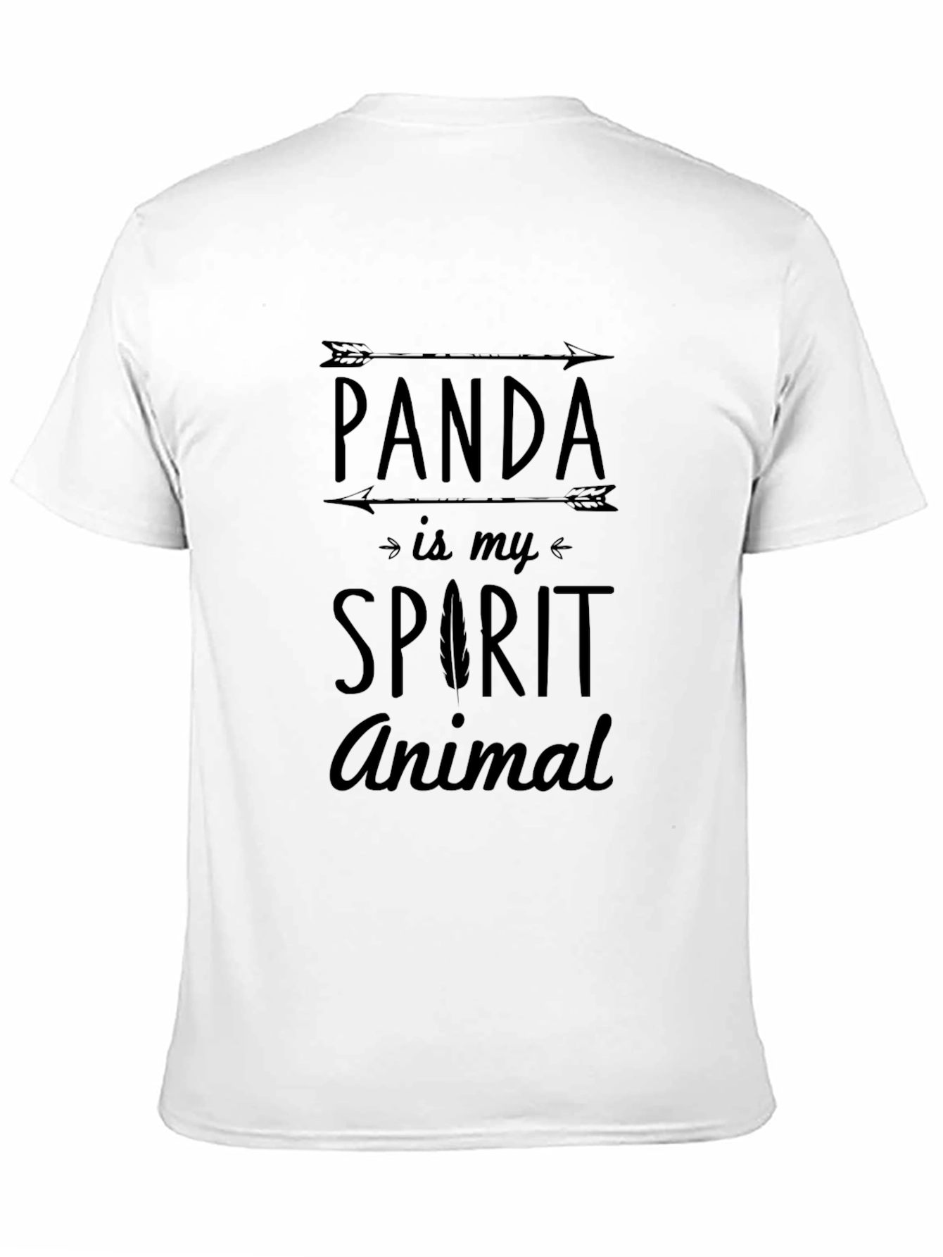 Panda is My Spirit Animal T-Shirt Black Cotton