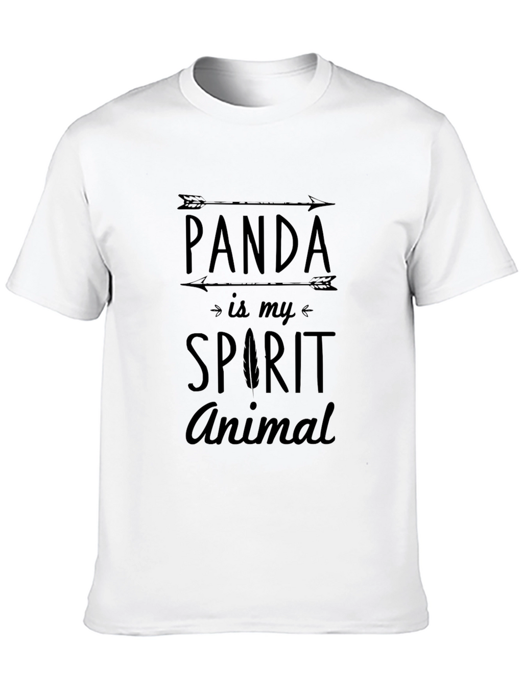 Panda is My Spirit Animal T-Shirt Black Cotton