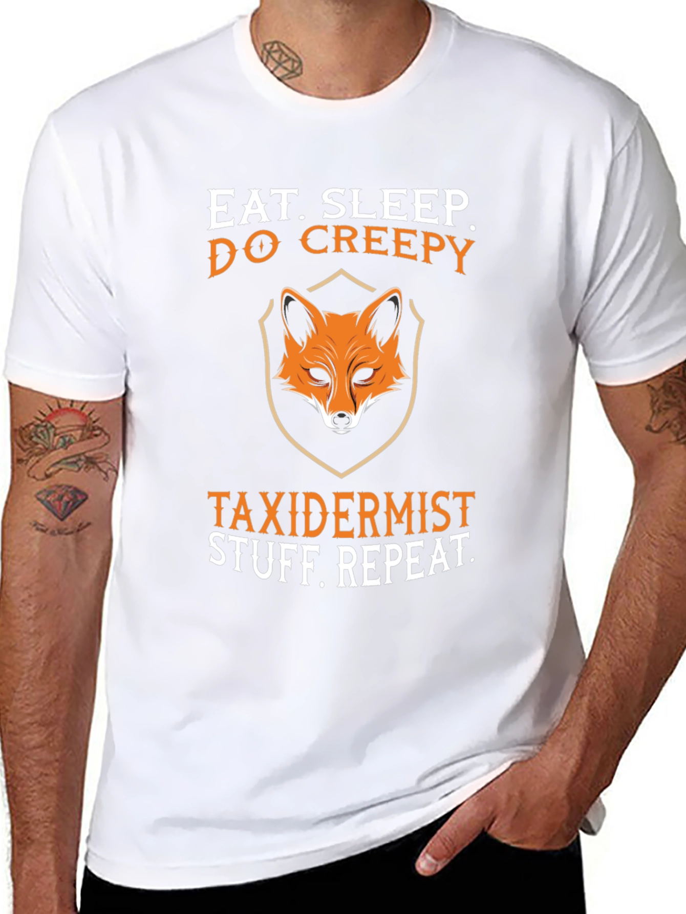 Eat Sleep Do Creepy Taxidermist Graphic Tee