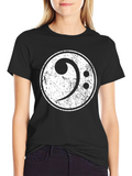 Bass Clef Distressed Graphic Black T-Shirt