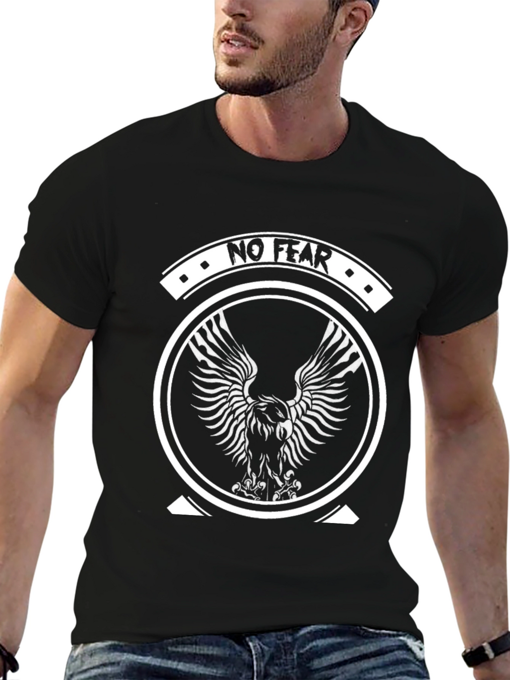 No Fear Eagle Graphic Black T-Shirt