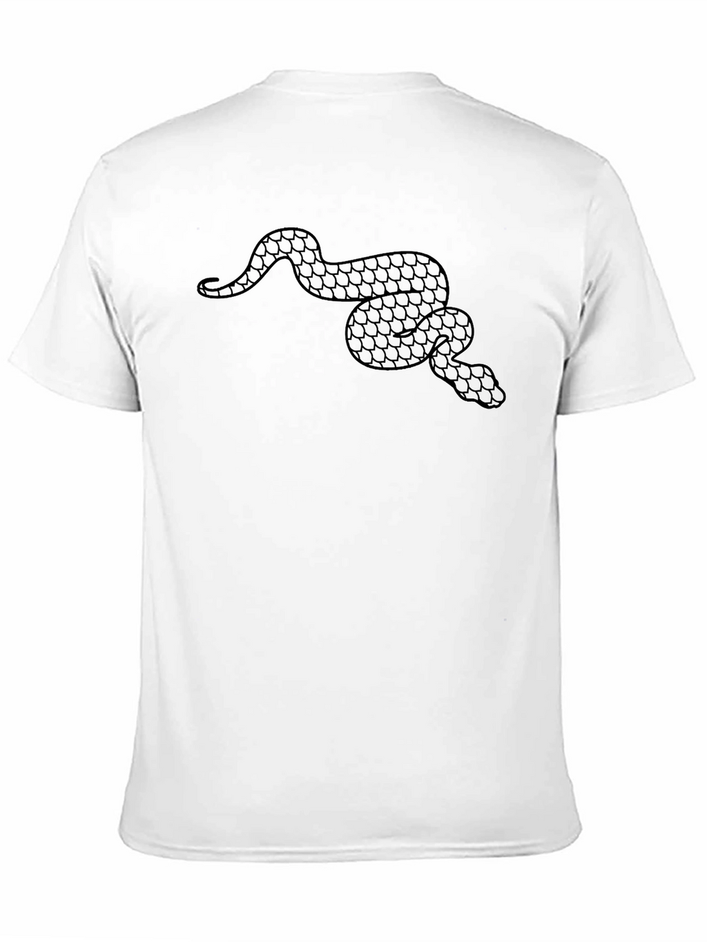 Mens Black Snake Graphic T-Shirt