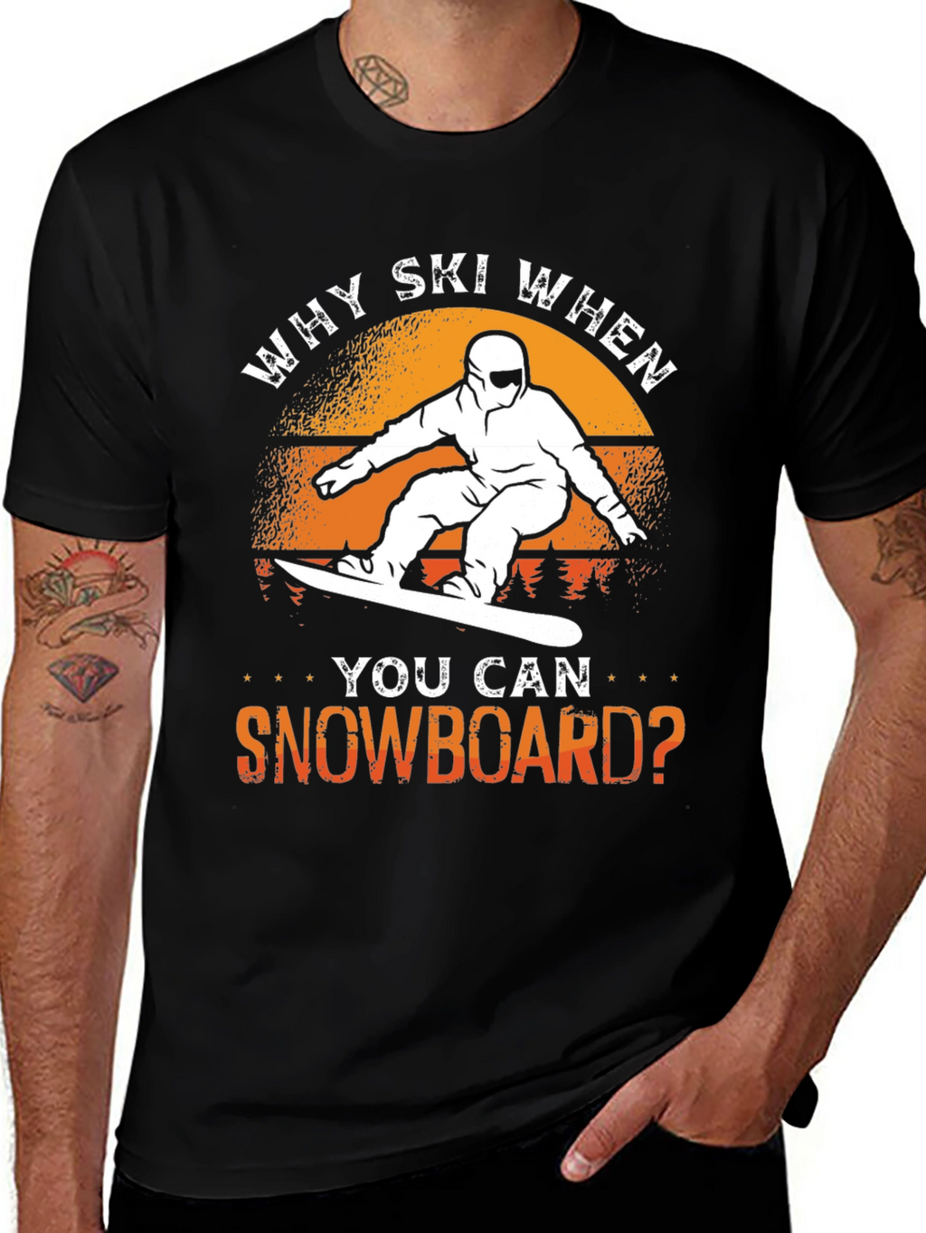Why Ski? Snowboard T-Shirt - Unique Design