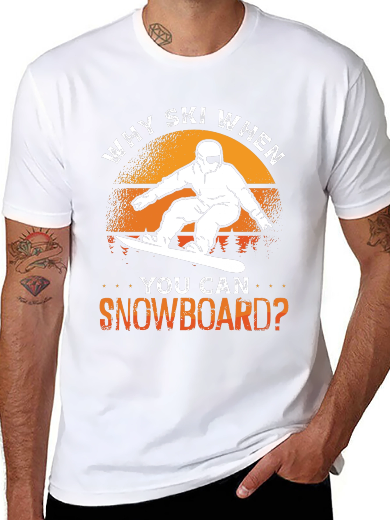 Why Ski? Snowboard T-Shirt - Unique Design