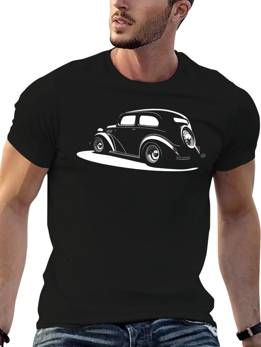 Classic Car Graphic Tee - Black