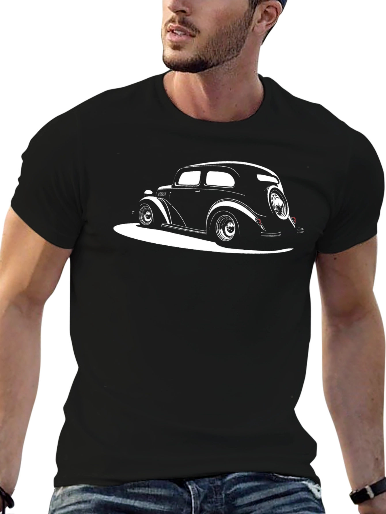 Classic Car Graphic Tee - Black
