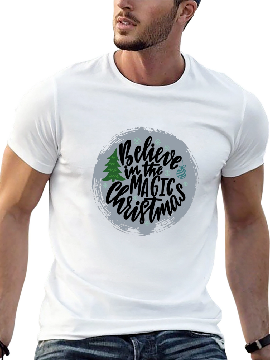 Believe in the Magic of Christmas Black T-Shirt