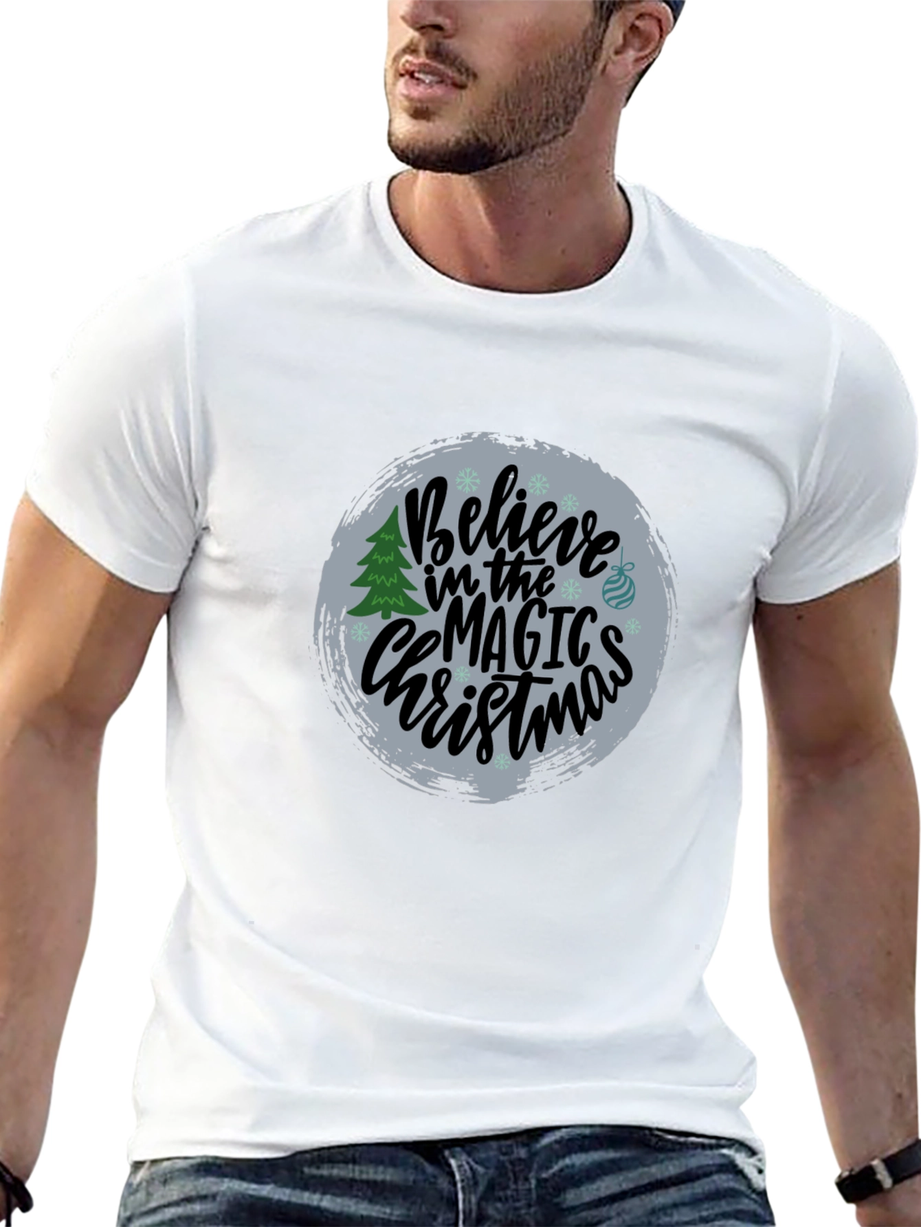 Believe in the Magic of Christmas Black T-Shirt