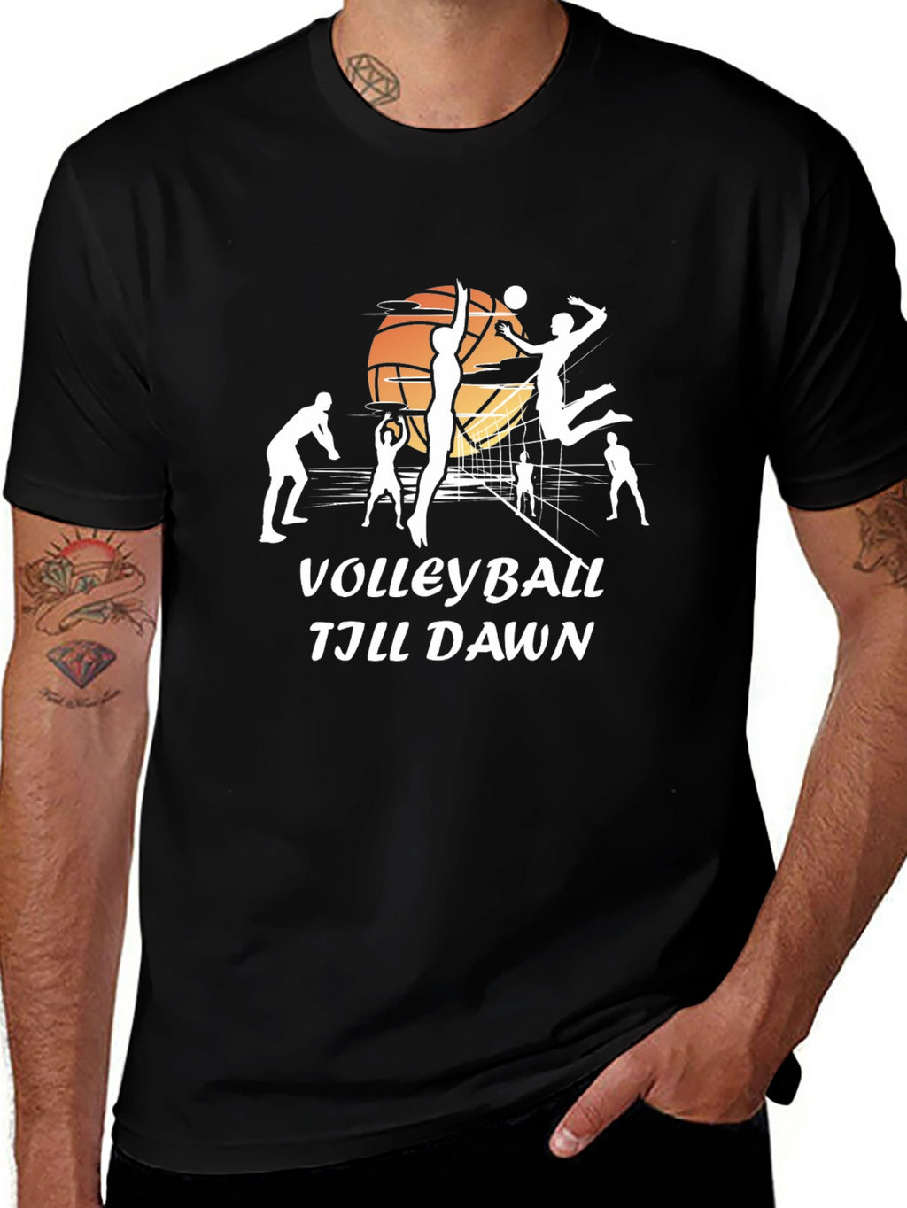 Volleyball Till Dawn T-Shirt - Stylish Graphic Tee