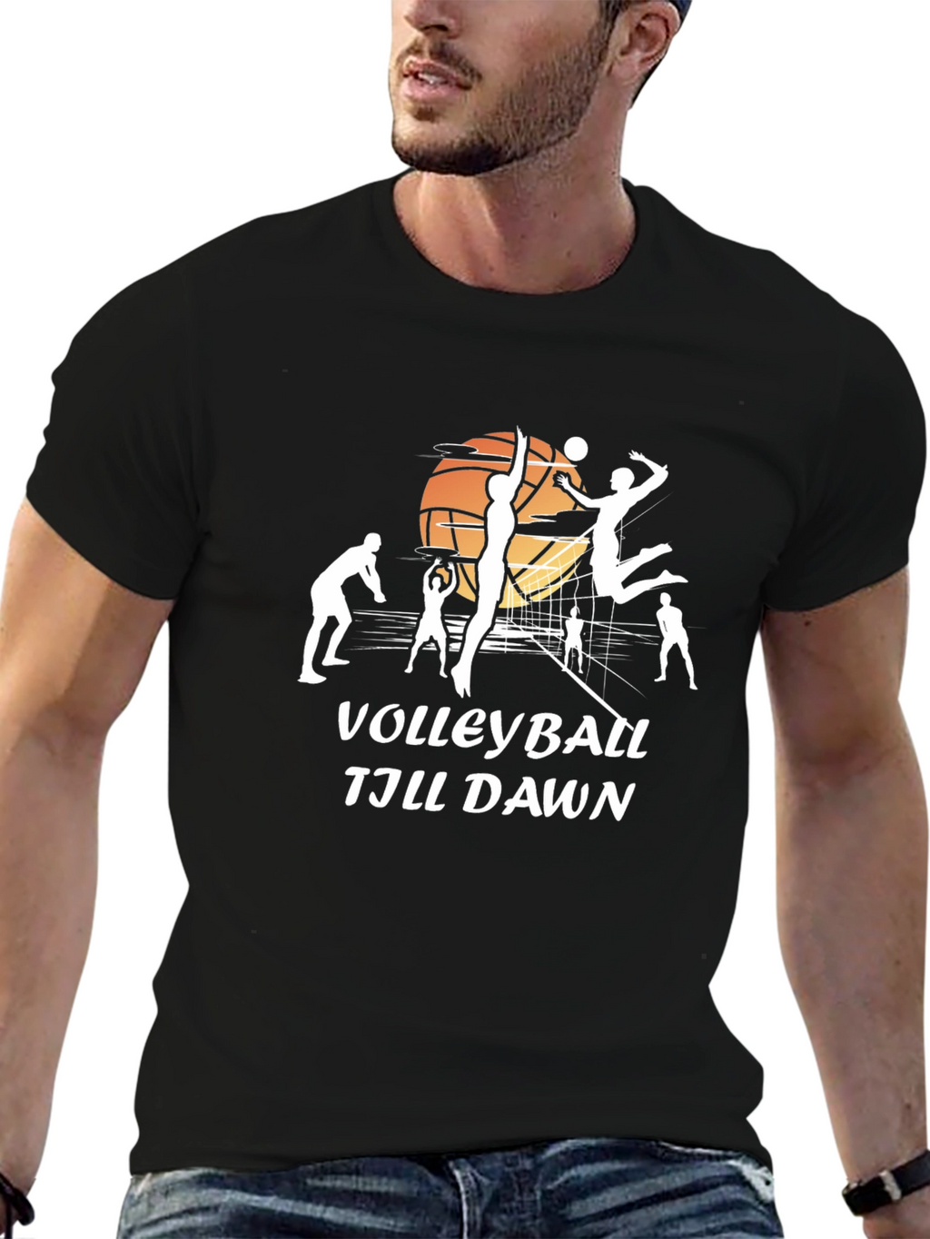 Volleyball Till Dawn T-Shirt - Stylish Graphic Tee