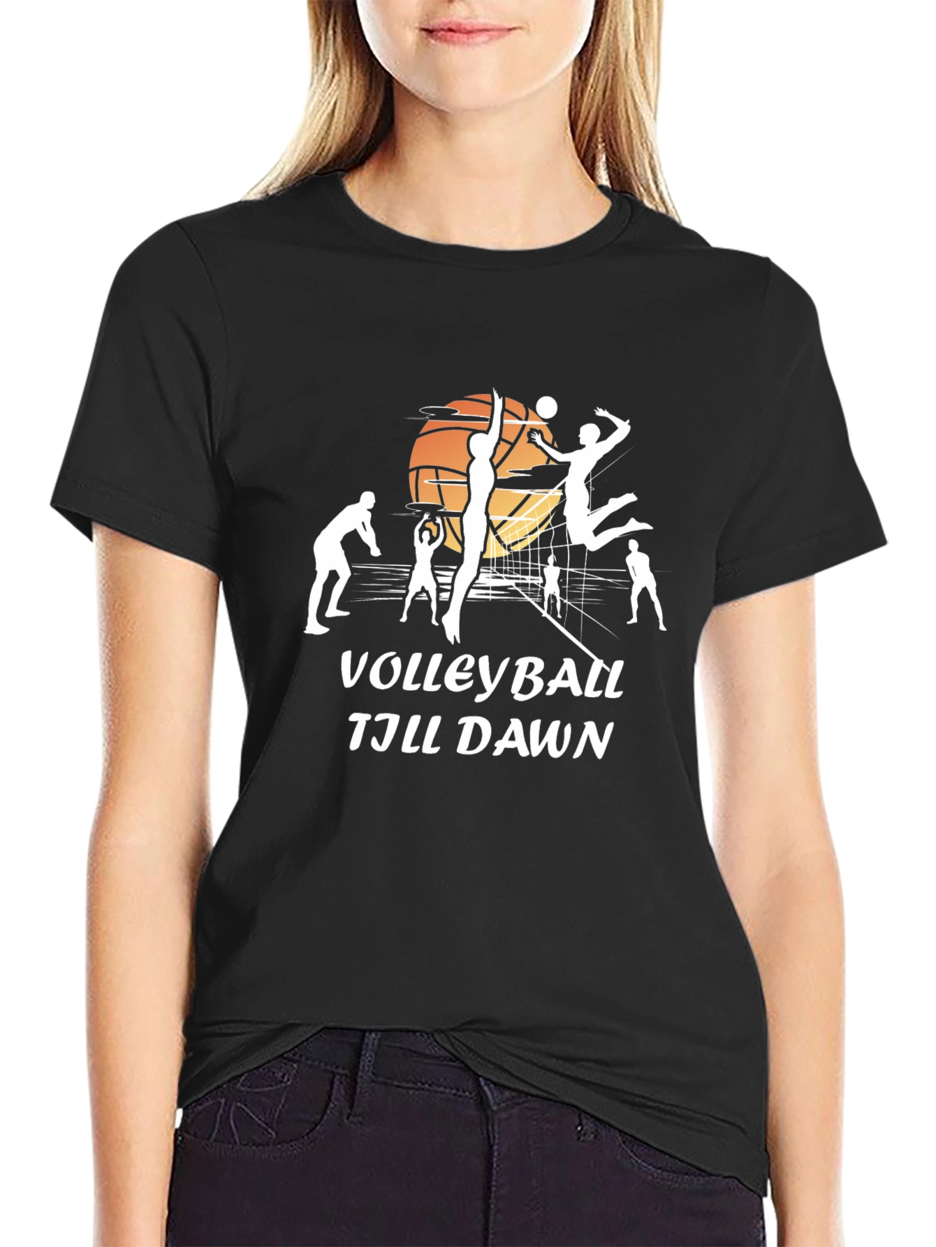 Volleyball Till Dawn T-Shirt - Stylish Graphic Tee