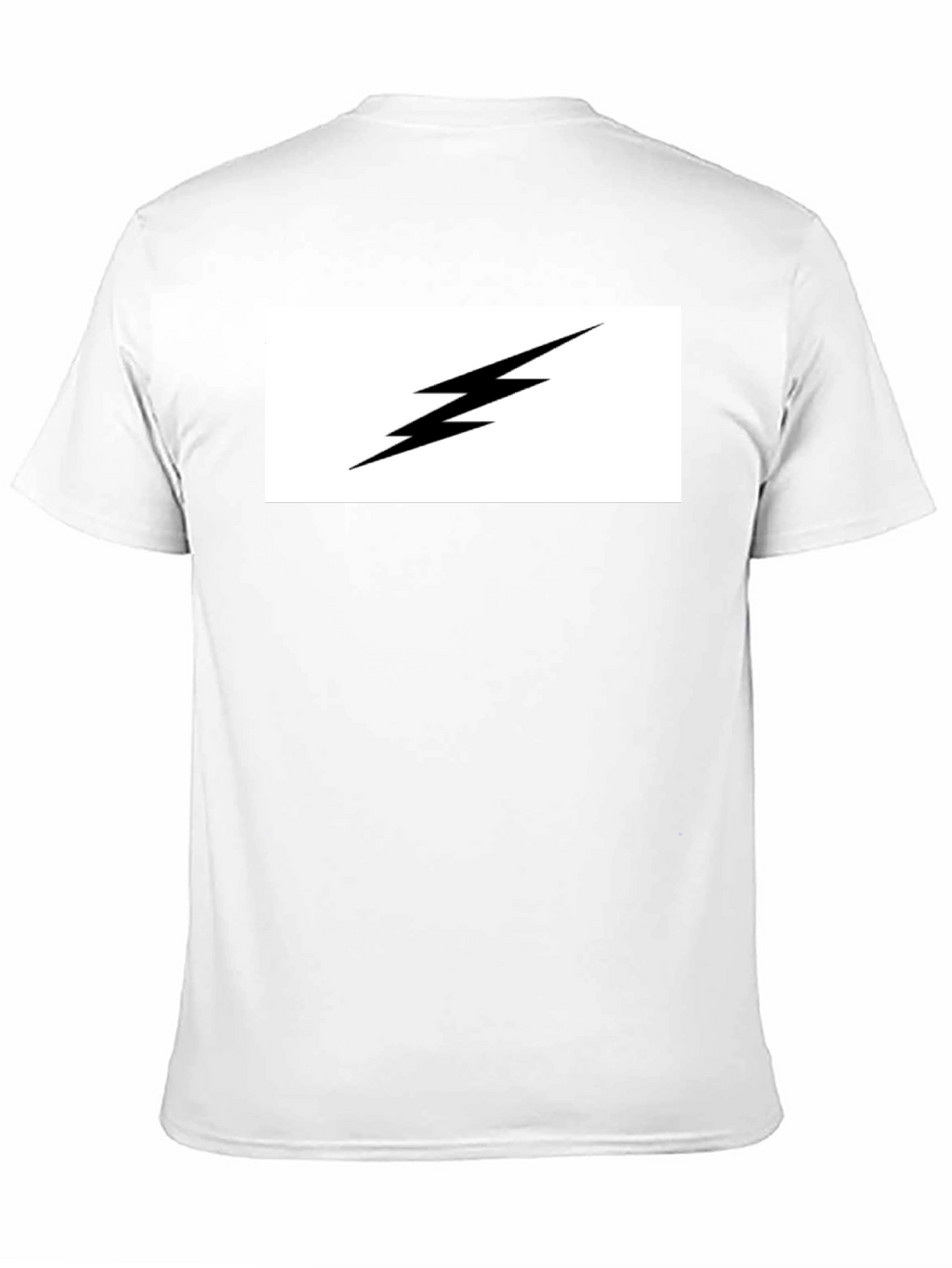 Lightning Bolt Graphic Tee - Black Cotton T-Shirt