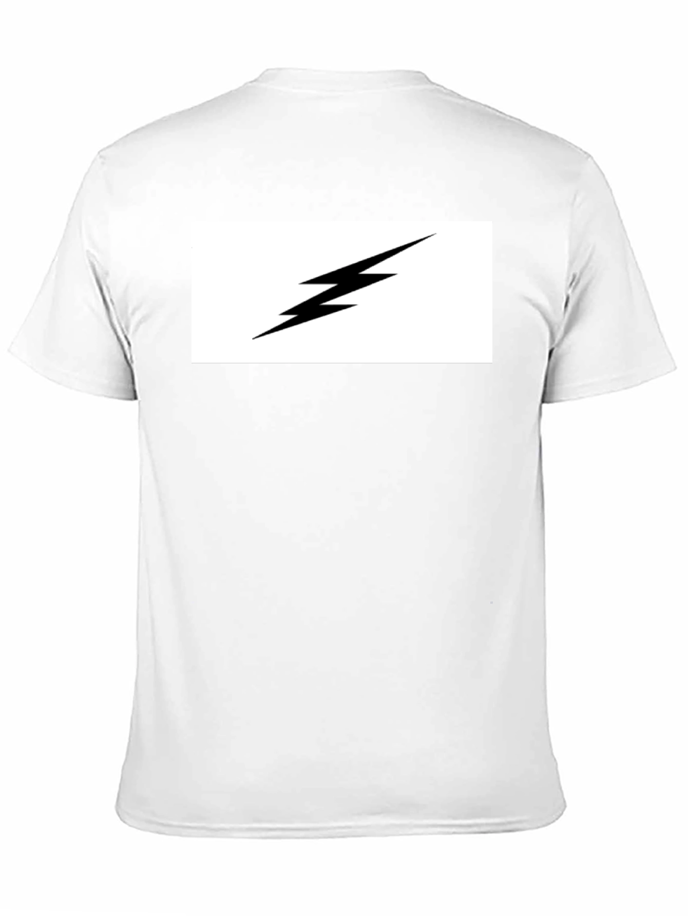 Lightning Bolt Graphic Tee - Black Cotton T-Shirt