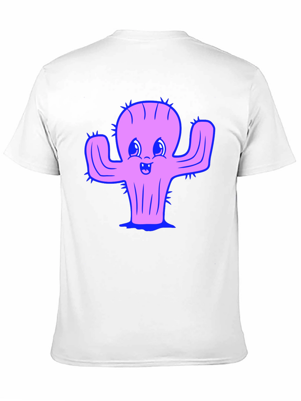 Cute Cactus Graphic Tee - Black Cotton Shirt