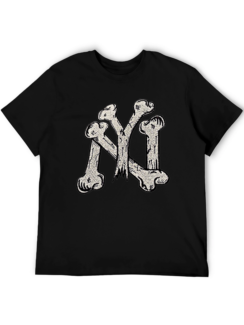 Bone NY Tee - Black Cotton Graphic T-Shirt