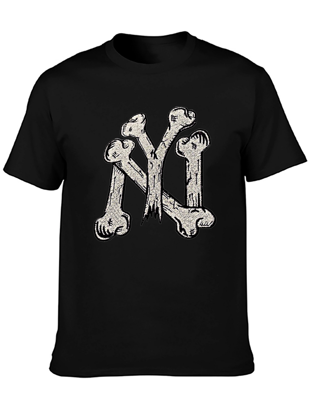 Bone NY Tee - Black Cotton Graphic T-Shirt