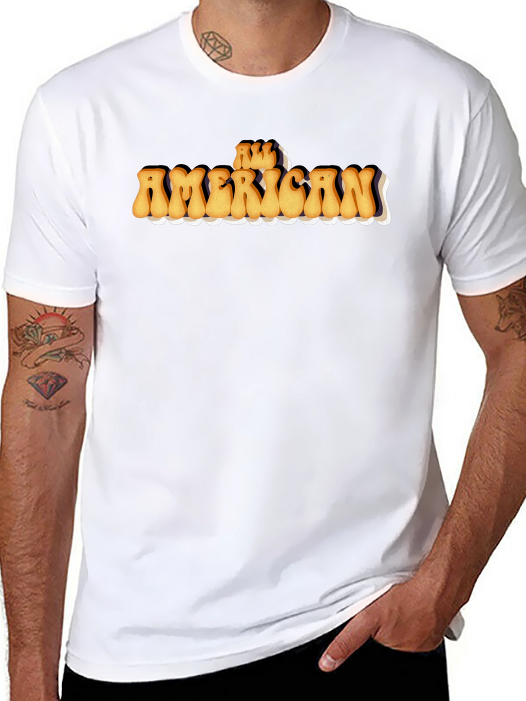 All American Retro Graphic Tee - Black