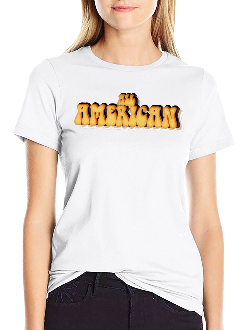 All American Retro Graphic Tee - Black