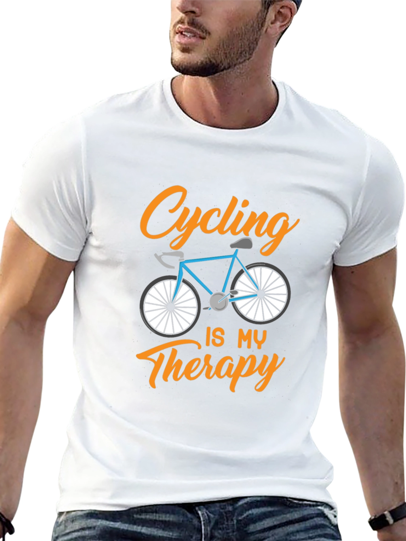 Cycling is My Therapy Graphic T-Shirt