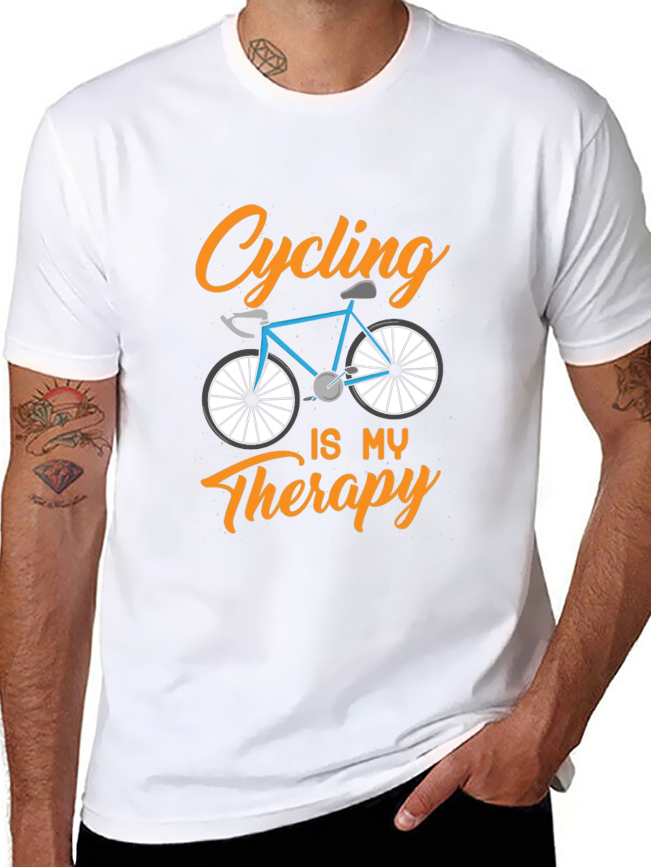 Cycling is My Therapy Graphic T-Shirt