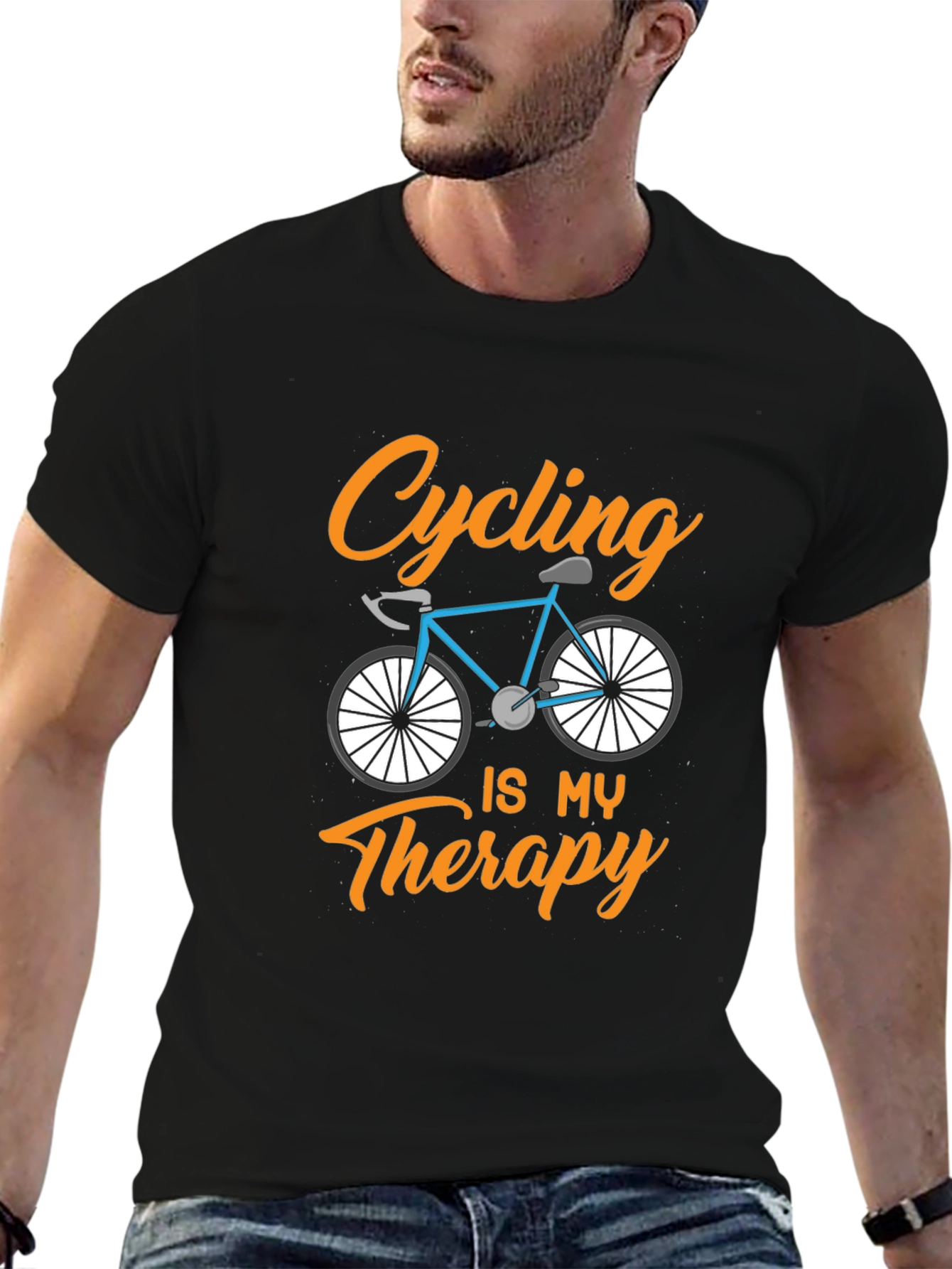 Cycling is My Therapy Graphic T-Shirt