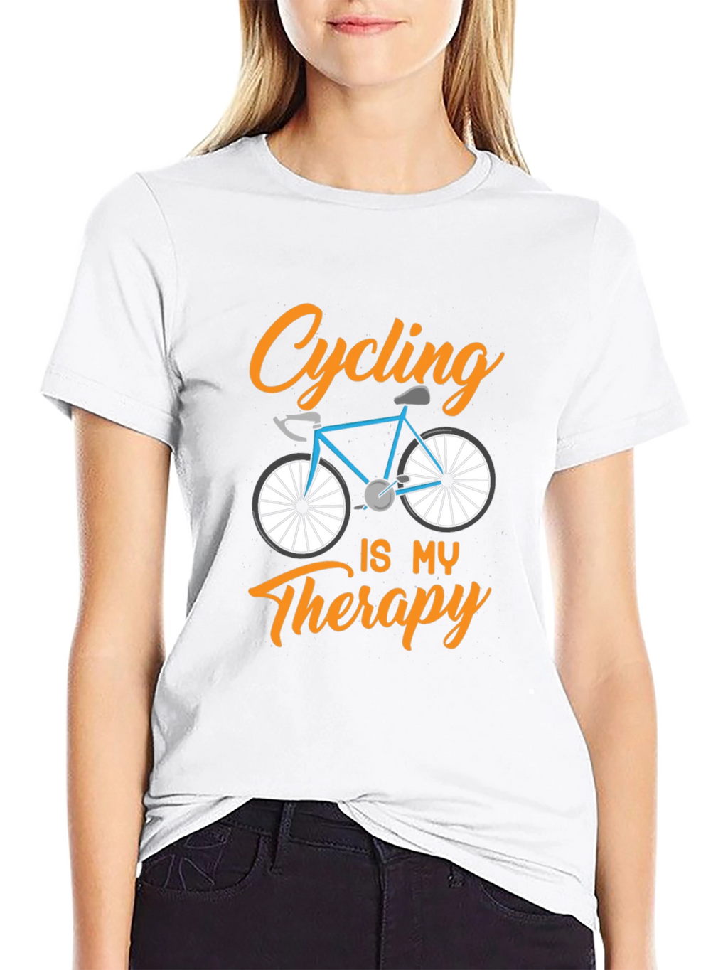 Cycling is My Therapy Graphic T-Shirt