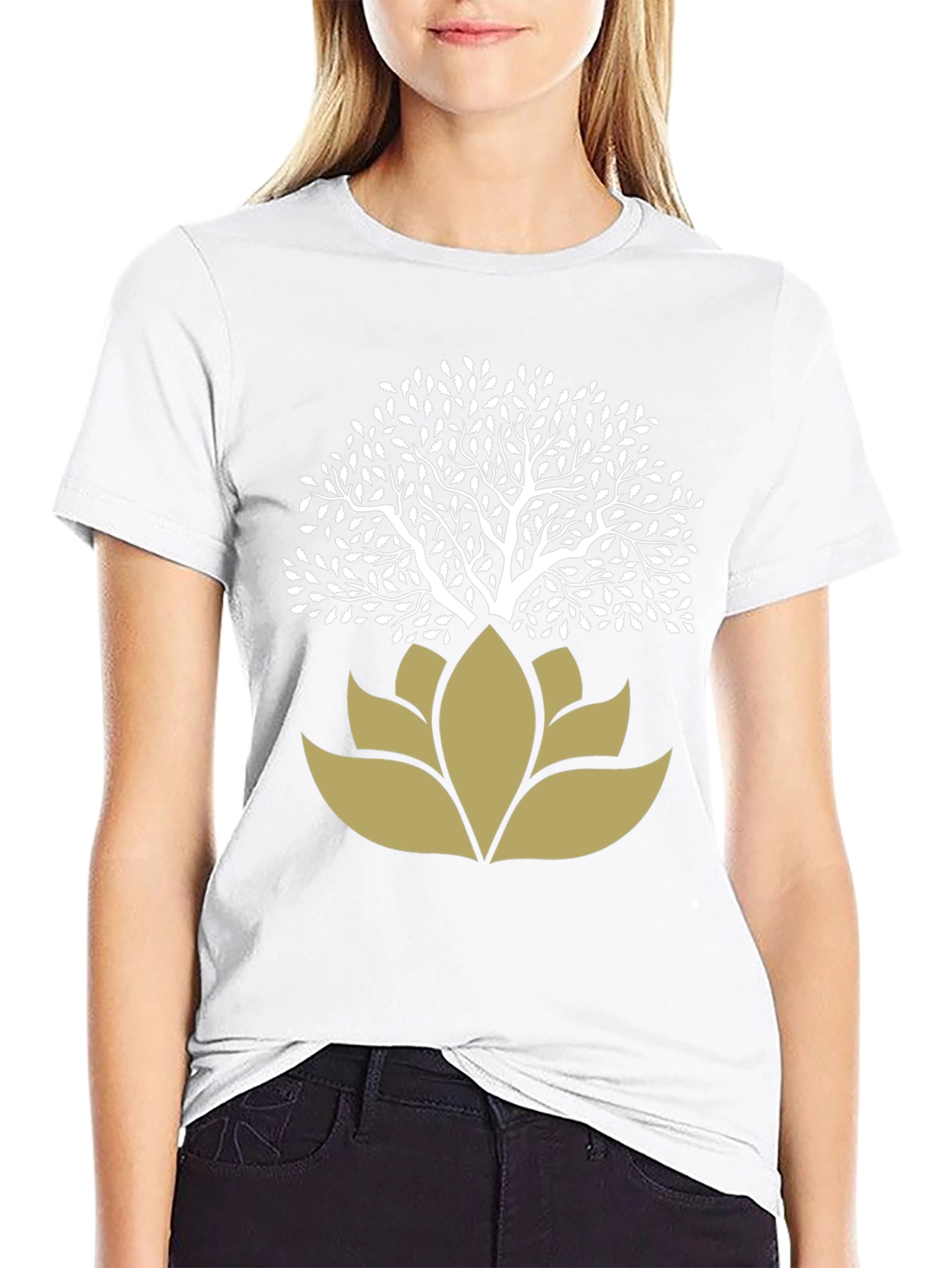 Tree of Life Lotus T-Shirt - Black