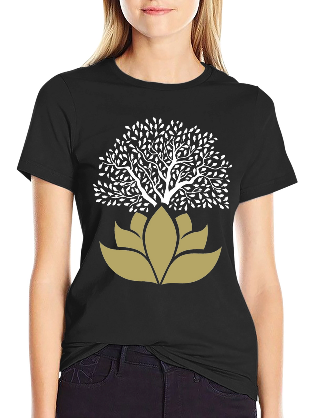 Tree of Life Lotus T-Shirt - Black
