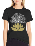 Tree of Life Lotus T-Shirt - Black