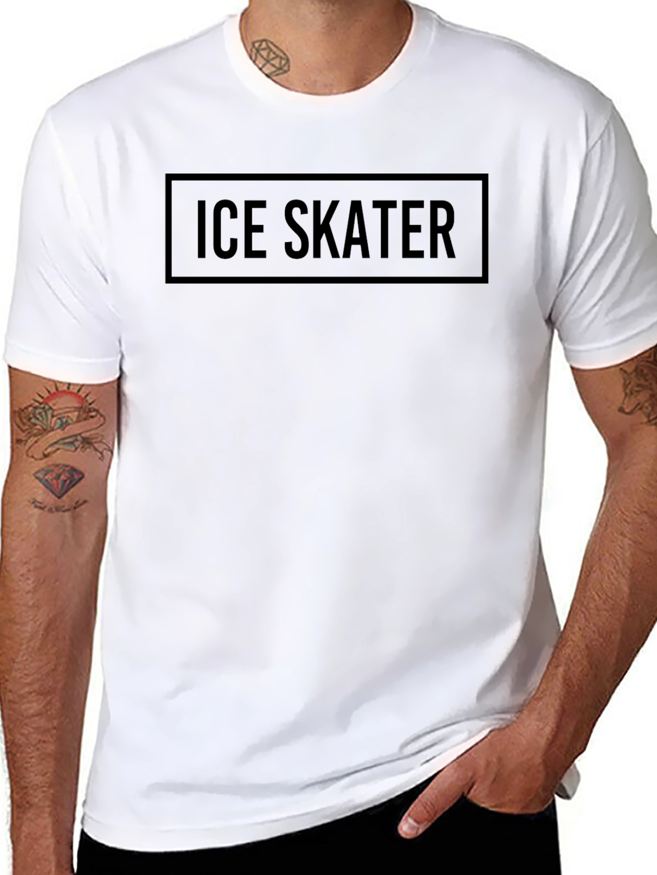 Ice Skater Graphic Black T-Shirt