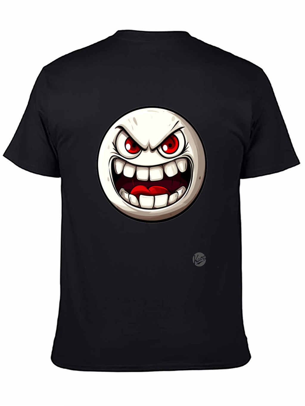 Angry Face Graphic Black T-Shirt