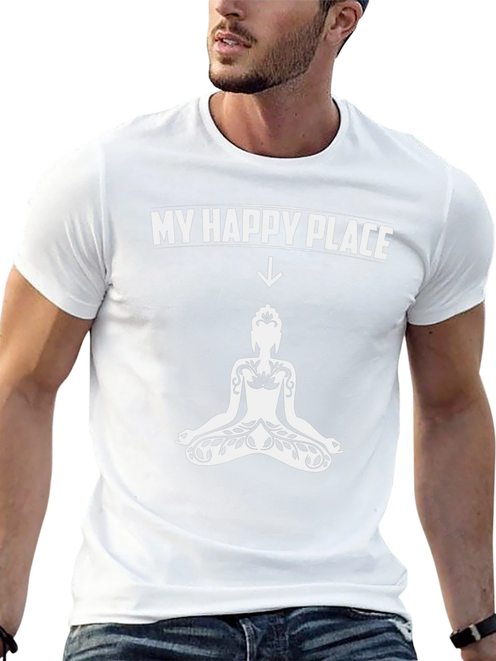 My Happy Place Buddha Graphic T-Shirt