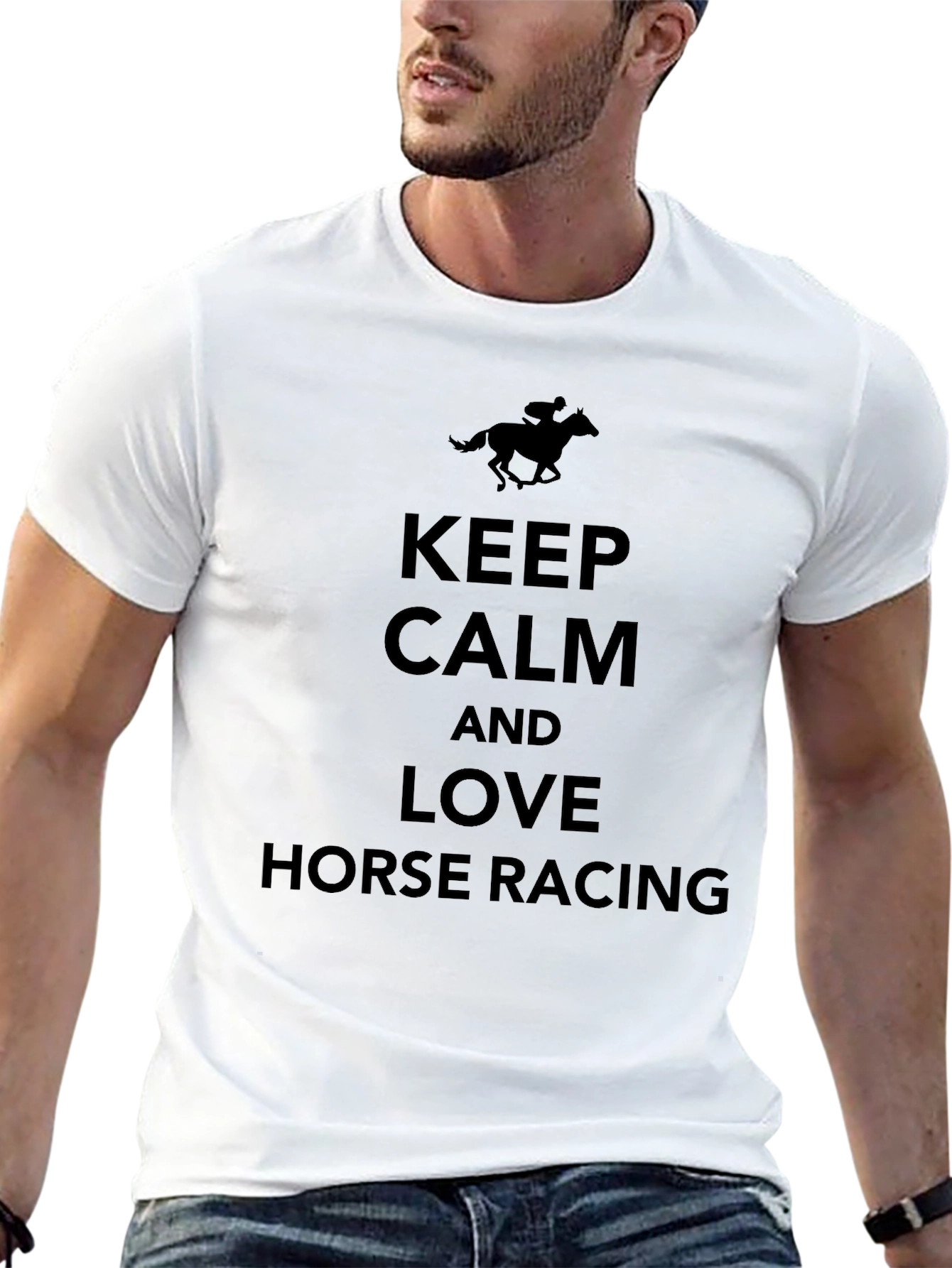 Keep Calm and Love Horse Racing Tee