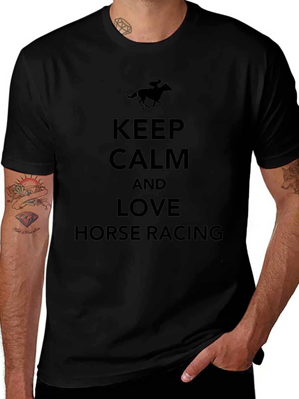 Keep Calm and Love Horse Racing Tee