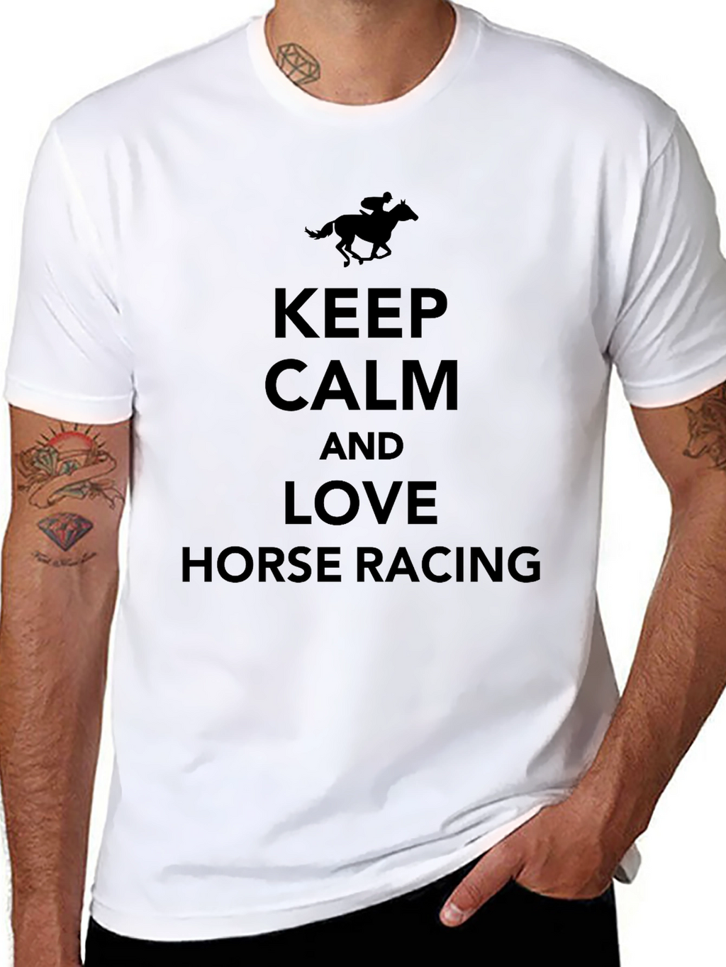 Keep Calm and Love Horse Racing Tee