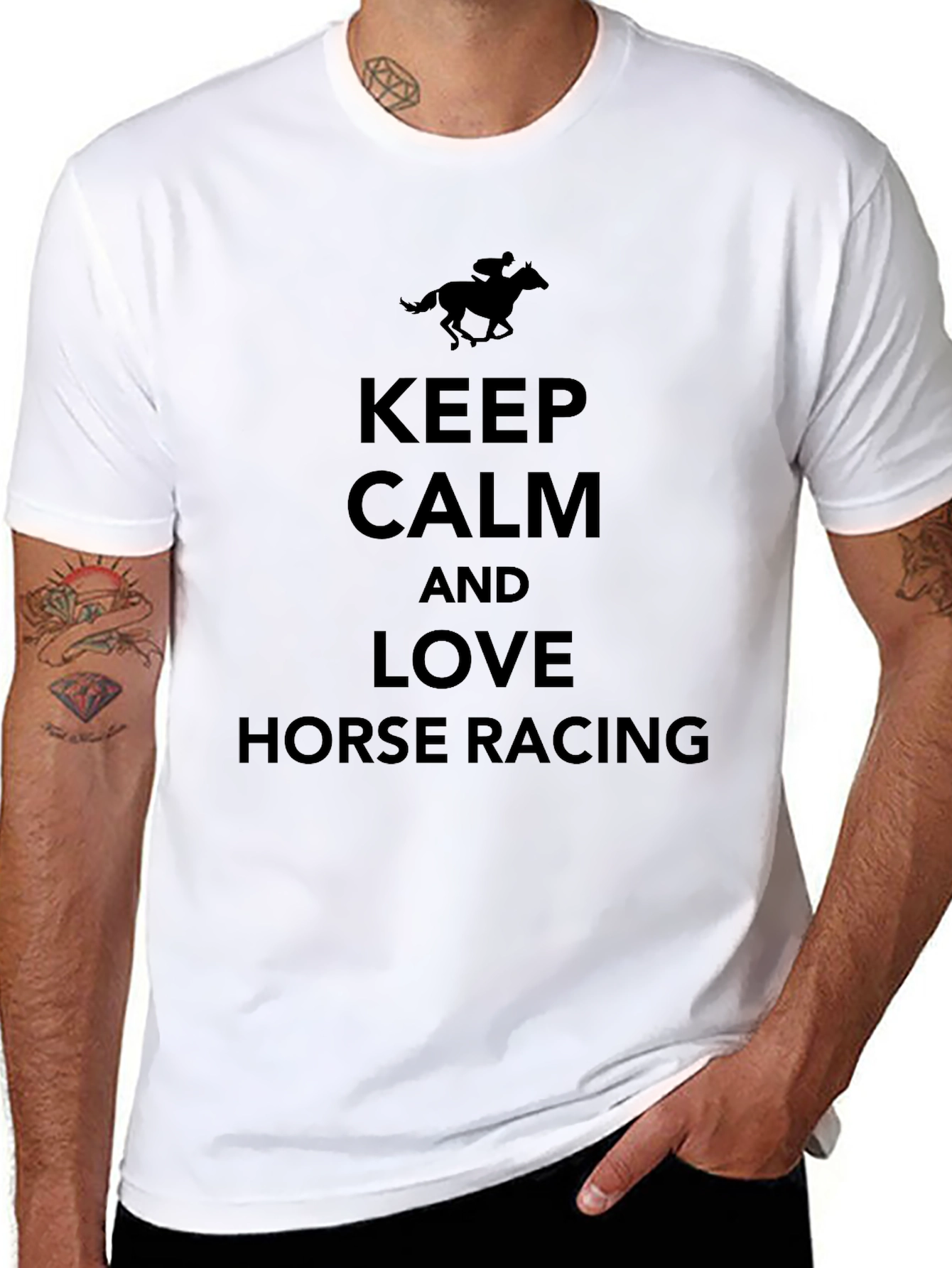 Keep Calm and Love Horse Racing Tee