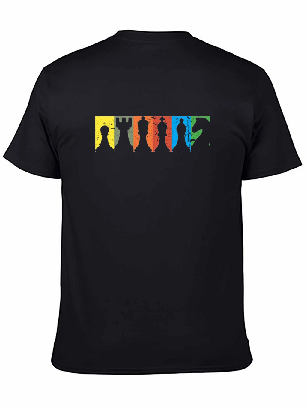 Chess Pieces Graphic Black T-Shirt