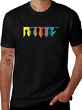 Chess Pieces Graphic Black T-Shirt