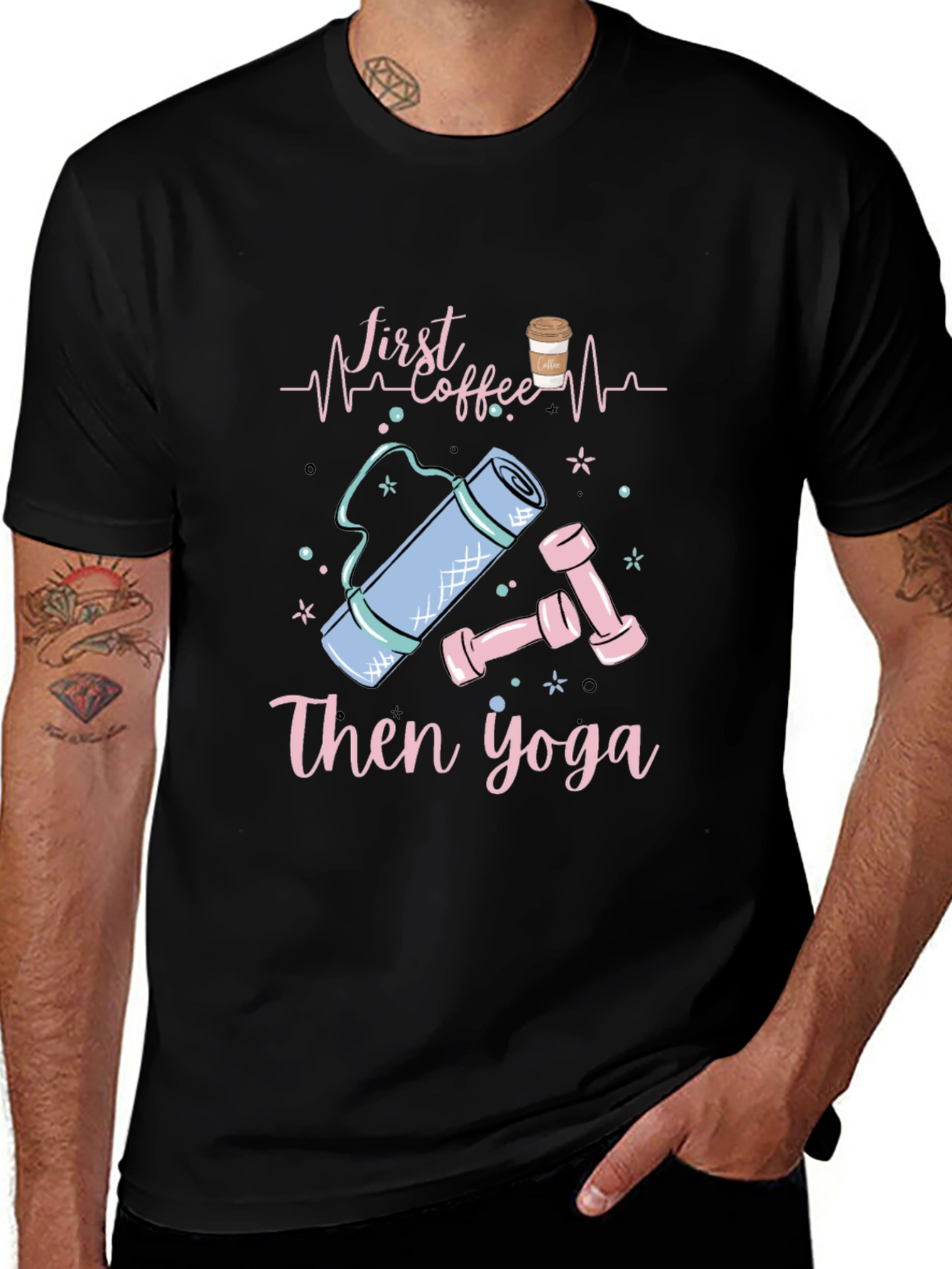 First Coffee Then Yoga Graphic T-Shirt
