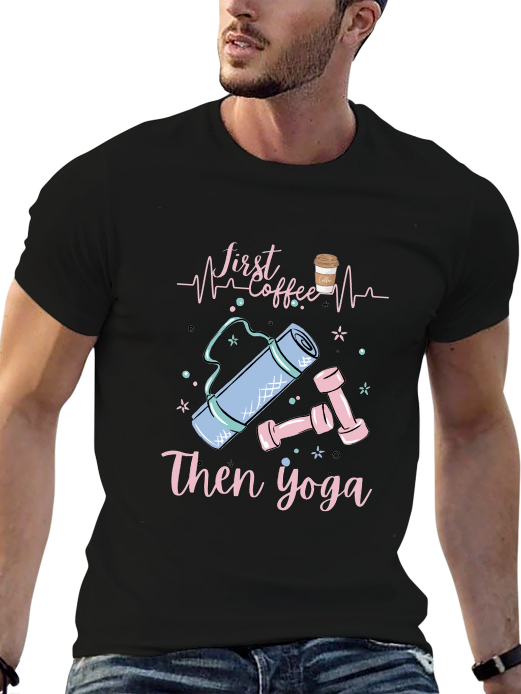 First Coffee Then Yoga Graphic T-Shirt